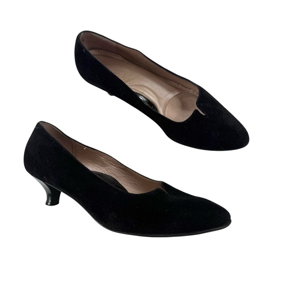 Beautifeel Suede Kitten Heel Pump Black Size 37 or US 6.5 - Picture 1 of 14